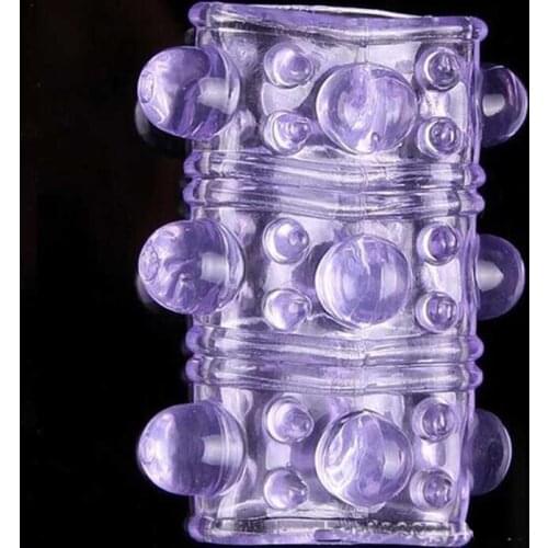 Dotted Extender Penis Sleeve Gspot Orgasm Sex Toys Sex Product for men Crystal Delay Lock Silicone Cock Ring 3Pcs