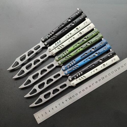BALIPLUS BRS Replicant Butterfly Knife Trainer D2 Blade Carbon Fiber/aluminum/G10 CNC Hunting EDC Knife Flipper