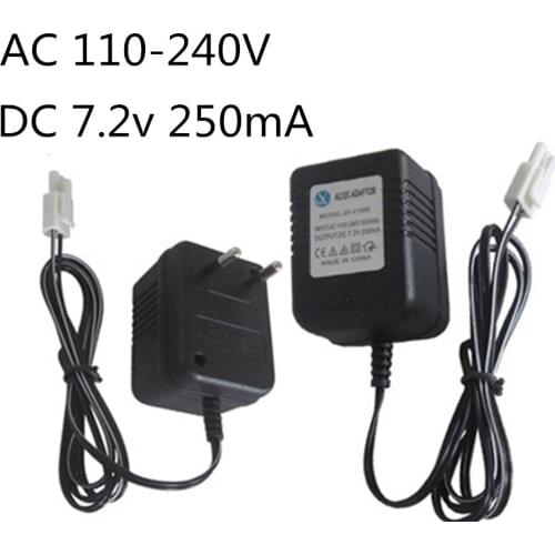 7.2V 250mA battery charger For RC toy car parts 7.2v nimh nicd battery charger EL plug AC 110-240V DC 7.2V 250mA