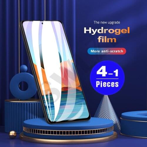 1-4Pcs cover protective film for Redmi note 10 10S 9 pro Max 9T 9S 8 8T 7 7S 10X hydrogel film phone screen protector Not Glass