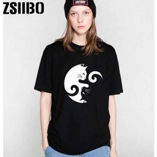 New Top quality cat print women T shirt casual Gothic Animal o-neck streetwear fashion T-shirt short sleeve female