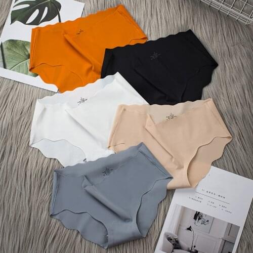 CWFMZQ Women Seamless Panties Ultra-thin Ice Silk Underwear Female Soft Sexy Lingerie Briefs Graphene Antibacterial Underpants