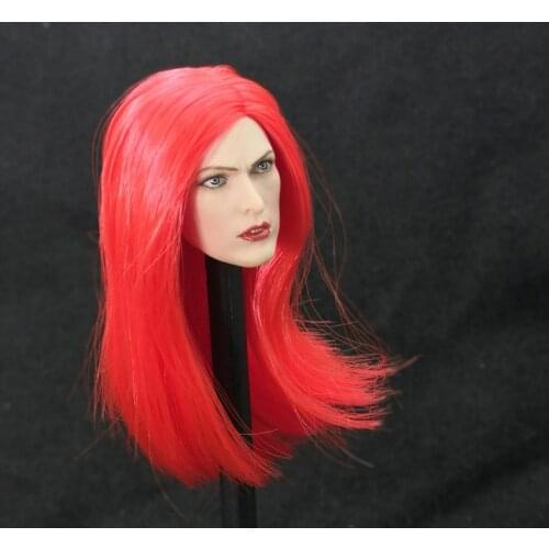 1:6 doll model Europe and America red hairstyle beauty Alice hair transplant head carving model 12 inch woman doll available