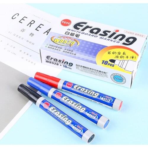 10 Pieces Black Red Blue 2.8mm Whiteboard Pen