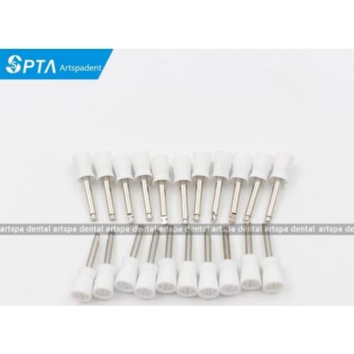 100 PCS Dental Polishing 4 Webbed Prophy Cup Brush White Color Latch Type NEW