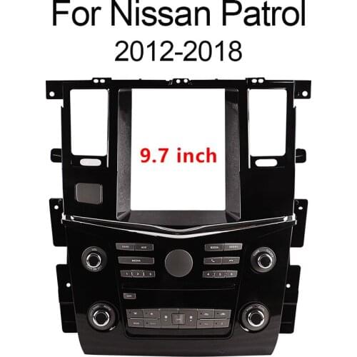 2Din 9.7 inch Car Dash Audio Fitting Panel for NISSAN PATROL 2012 2013-2018 Car Dvd Stereo receiver dash install Fascia Frame