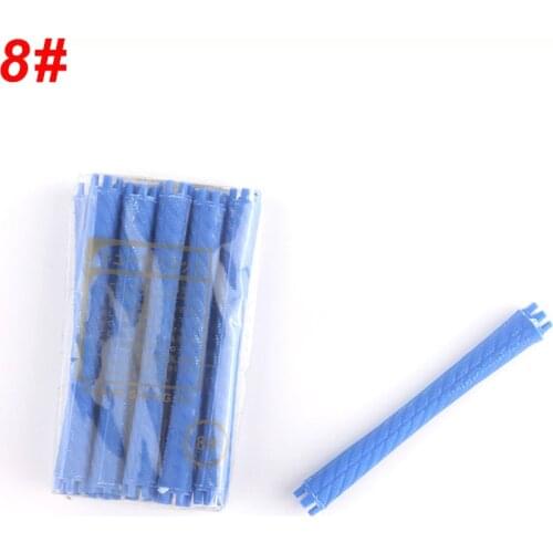 3 Packs/set 9mm Hair Perm Rods with Rubber Bands Kit Cold Permanent Bar Plastic Curlers Rollers Set Wave Fluffy Corn Hair 1507