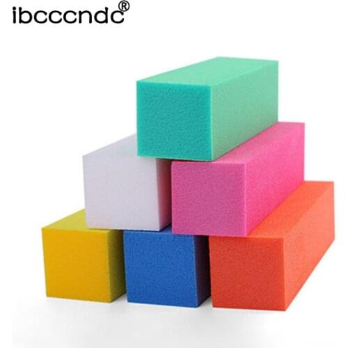 4Pcs/Lot Sanding Sponge Nail File Buffer Block for UV Gel Polish DIY Nail Art Manicure Pedicure Random Color