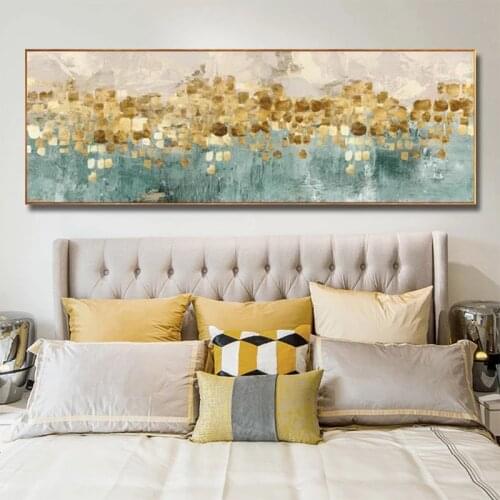 Abstract money beach oil painting on canvas wall art posters and prints pictures for modern living room decoration frameless