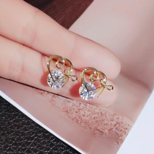 Diamond 14K Gold Filled Yellow Earring for Women Fashion Wedding Diamond Fine Fashion Jewelry Gold Garnet stud Earring Orecchini
