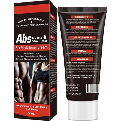 Abdominal Muscle Cream Men Unisex Abdominal Muscle Cream Anti Cellulite Slimming Fat Burning Cream 60Ml