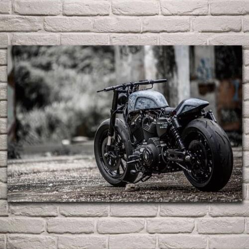 Cool custom Heavy bike modified motorcycle artwork fabric poster living room home wall decorative canvas silk art print KL037
