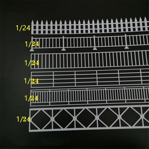 5pcs/Lot 1/24 Scale Modeling Materials Isolation Guardrail Fence Protection Fence Railing Ho Train Layout