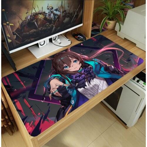 Fashion Game Arknights Amiya Large Mouse Pad Thicken Laptop Gaming Mice Mat Desk Keyboard Mat Anti-Slip Playmat Cosplay Gift