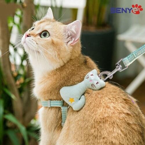 Traction Rope Cat Walking Chest Strap Anti-breaking With Cute Pendant Rope Cat Special Rope Cat Walking Rope Pet Accessories