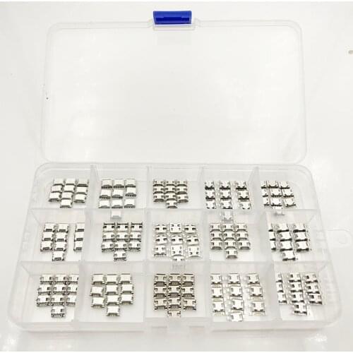 15Models 150pcs/lot Micro USB 5P Tail Charging Power Port Socket Plug 5Pin Micro USB Connector