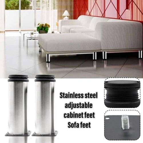 Adjustable Legs Stainless Steel Sofa Cabinet Wardrobe Shelves Feet Furniture Legs for DIY Furniture XHC88