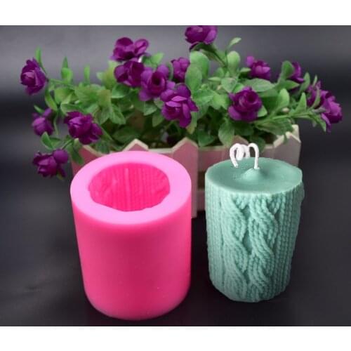 Christmas Hemp Rope Candle Silicone Moulds Clay Candle Molds for DIY Candle Free Shipping Silicone Candle Soap Molds