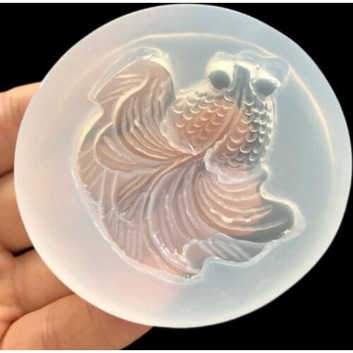 DIY silicone mold goldfish mirror DIY handicraft jewelry handmade pendant epoxy resin mold decoration accessory tool