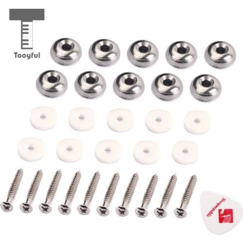 Tooyful 10Pcs GI09A Mushrooms Head Guitar Strap Lock Buttons Straplocks Belt Buckle Button for Guitar Ukulele Mandolin