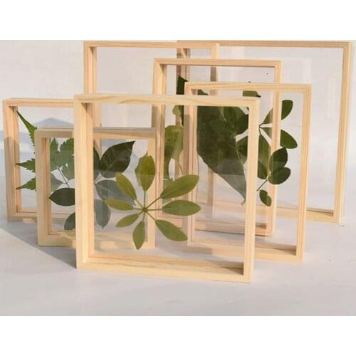 Herbarium Frame for Pressed Flower Art Double Glass Frame Preserved Dried Flowers Frame Botanical Fern Wedding Favors