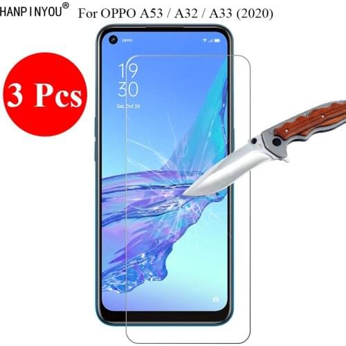 3 Pcs/Lot 9H 2.5D Tempered Glass Screen Protector For OPPO A53 / A32 / A33 2020 6.5" Protective Film + Clean Tools
