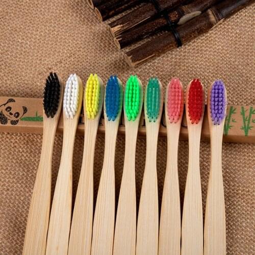 1pc Bamboo Eco-Friendly Toothbrush Soft Bristles Biodegradable Vegan Bamboo Charcoal Toothbrushes Care for Home Travel Hotel Use