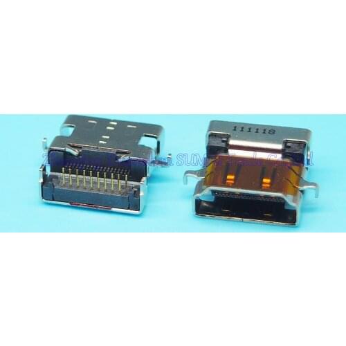 10pcs/lot 19Pin HDMI USB Jack HDMI Connector Sink Series 90 Degree DIP HD Interface