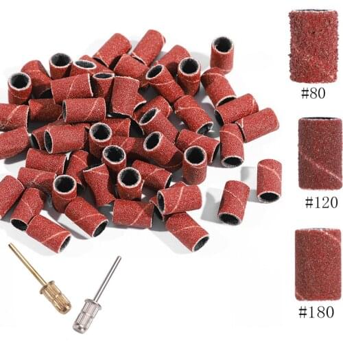 100/2pcs 80''/120''/180" For Nail Art Sanding Bands Gel Polish Remover Tool Accessory for Electric Nail Machine Nail Drill Bits