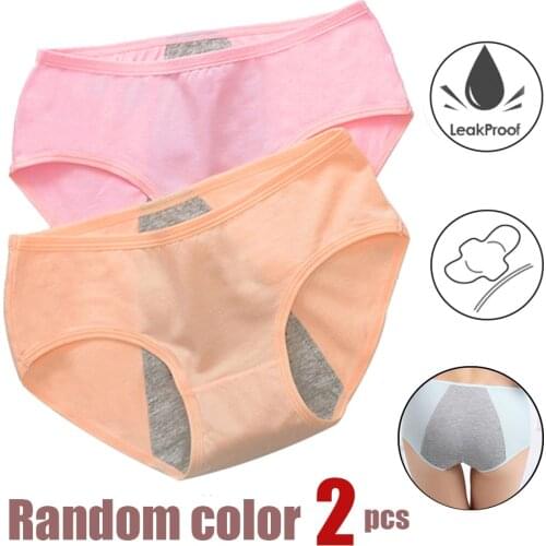 2pcs Leak Proof Menstrual Period Panties Women Underwear Physiological Pants Cotton Ladies Female Briefs Lady Sexy Panties