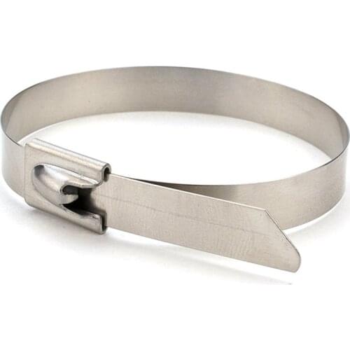 20pcs 8x150/200/300/350/450mm Stainless Steel Cable Ties, Locking Metal Zip-Exhaust Wrap Coated Multi-Purpose Locking Cable Ties