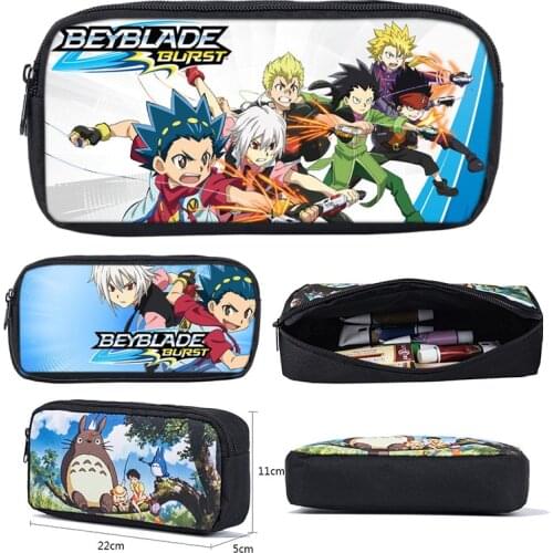 3D Mochila Beyblade Burst Pencil Case Game School Supplies Kids Stationery Cosmetic Make Up Box Storage Pouch Sac A Dos