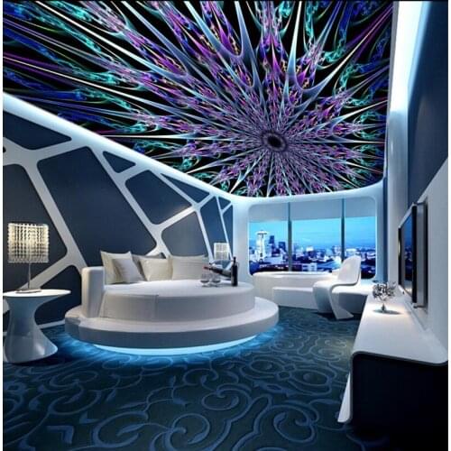 3d ceiling murals wallpaper Fantasy beautiful glare art ceiling background