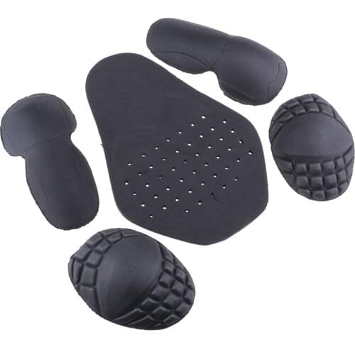 5pcs Motorcycle Riding Shoulder Elbow Back Protection Pad Racing Armour Safe