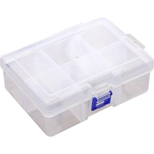 6 Removable Plastic Storage Box Jewelry/Earring/Tools Container Organizer