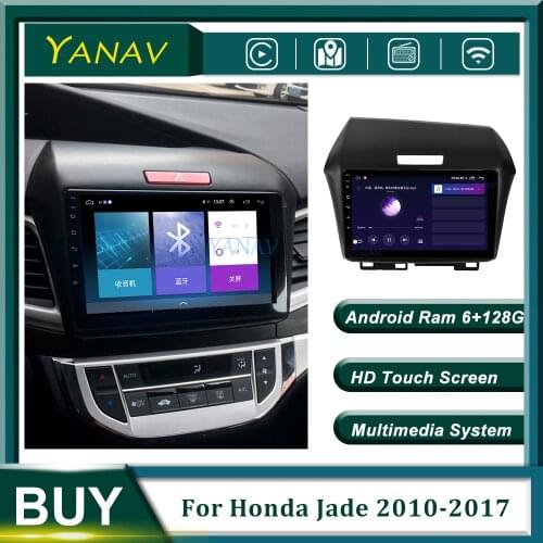 128G Car Radio Audio Android Stereo Receiver For Honda Jade 2010-2017 GPS Navigation Car Video HD Screen Multimedia MP3 Player