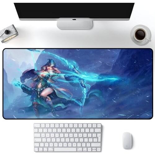 Large Mouse Pad XXL Ashe League of Legends LOL Sexy Gamer Desk Mats Big Keyboard Pad Gaming MousePad 80x30cm Gaming Accessories