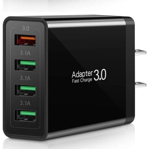 Fast Charging 4Ports USB Wall Charger For IPhone 12 Pro Max Samsung Galaxy S20 Note20 Fast Charger 3.0 Adapter Phone Accessories