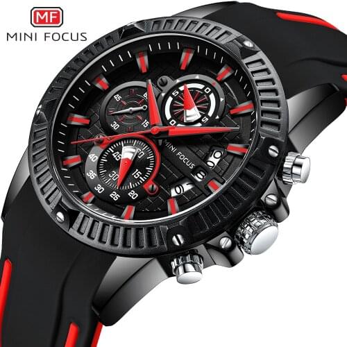MINI FOCUS Top Brand Luxury Wrist Watch Men Waterproof Fashion Quartz Relogio Masculino Reloj Hombre Montre Homme Silicone Strap
