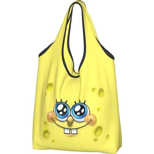 Sponge0 Canvas Bag Woman Cheap Bag cartoons Ins Shopper Bag