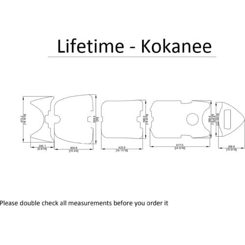 Lifetime - Kokanee Kayak Boat EVA Decking Mat Pads Kit 1/4"