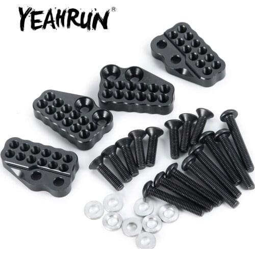 YEAHRUN 4Pcs CNC Metal Shock Damper Towers Hoops Mount for Axial SCX10 AXI03004 Capra 1/10 RC Crawler Car Model Upgrade Parts