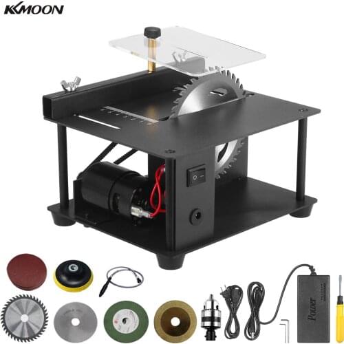 Multifunctional Electric Desktop Saw Mini Table Saw Cutter Adjustable Speed Angle Cutting Machine with Saw Blade Grinding Wheel