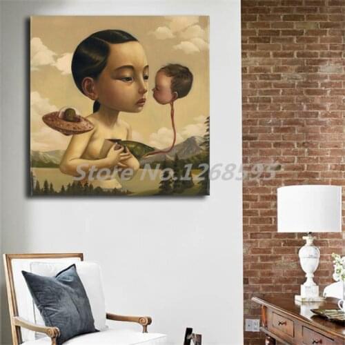 Mark Ryden Kaguya Prayer Wall Art Canvas Posters Prints Painting Wall Pictures For Kitchen Bedroom Modern Home Decor Accessories