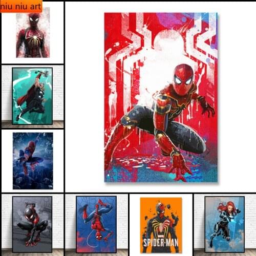 DIY Marvel Superhero Spiderman Character Anime Diamond Embroidery Diamond Mosaic Diamond Painting Cross Stitch Kits Home Decor