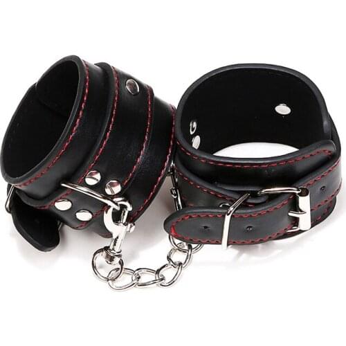 Adult goods leather sex handcuffs couples flirt alternative sex toys novelty toys