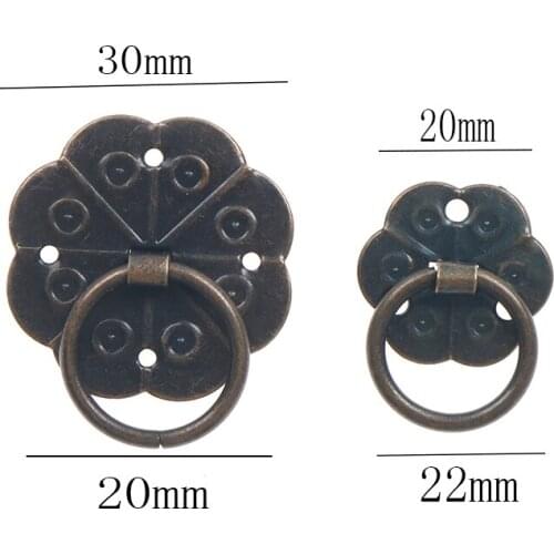 One Set Classical Bronze Tone Quincunx Drawer Cabinet Desk Door Pull Box Handle Knobs Furniture Handles Hardware With Screw