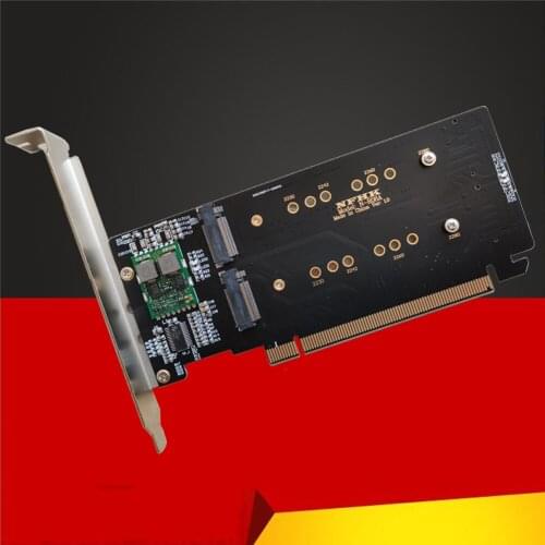 PCI Express 3.0 x16 to 4Port M.2 NVME SSD Adapter Raid Card VROC Riser Card Support 2230 2242 2260 2280 M.2 NVME AHCI SSD for PC