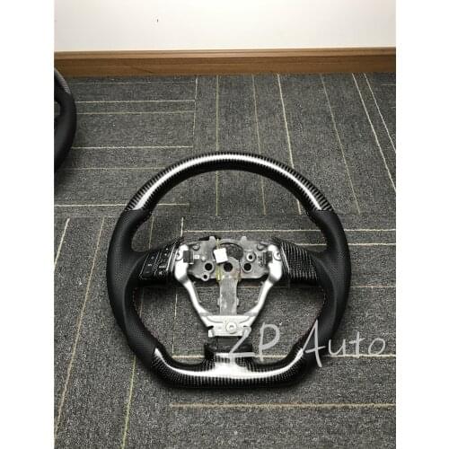 Carbon Fiber and Perforated Leather for Mazda 3 Mazda 6 Steering Wheel with Buttons