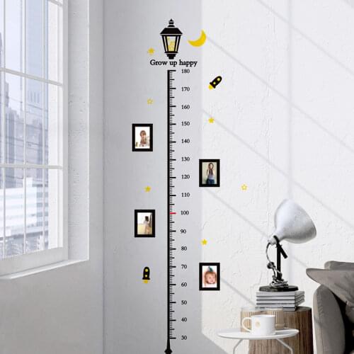 [SHIJUEHEZI] Street Light Wall Stickers DIY Height Measurement Wall Decals for Kids Rooms Baby Bedroom Home Decoration